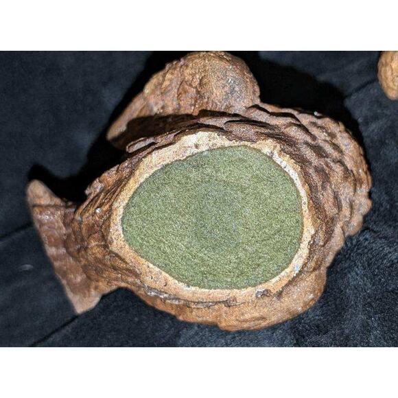 Pair of MCM Vintage Nesting Doves Hand Painted Resin Brown Blue Eyes Bookends - Picture 10 of 10